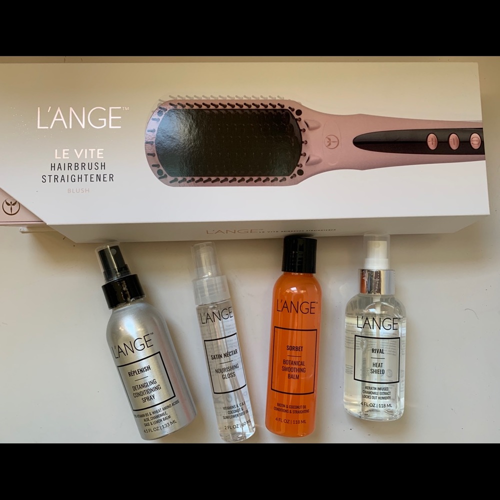 L’ange Le Vite Hairbrush Straightener w/Products